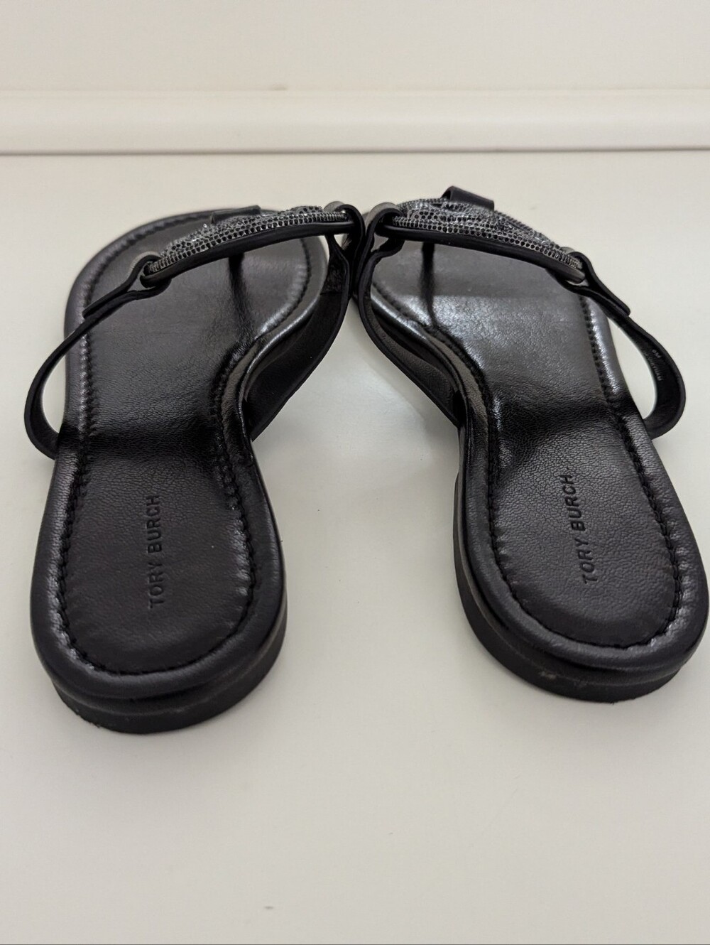 EUC! Tory Burch Miller Pave Sandal In Black Size 9 - Picture 6 of 15